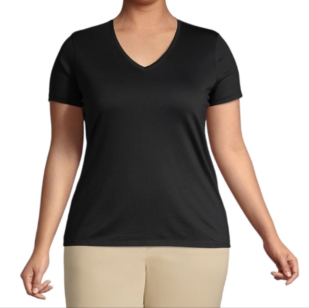Lands' End Cotton Vneck Tshirt